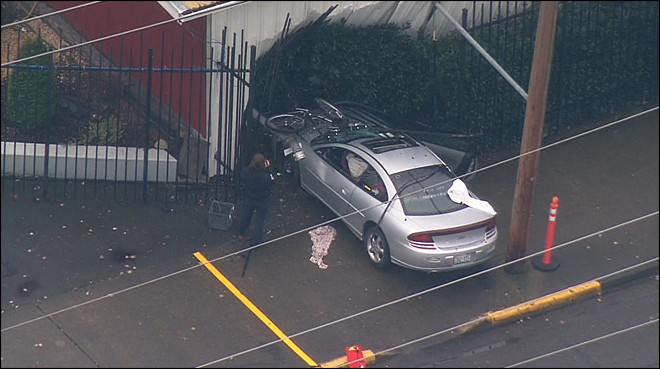 Site of Puyallup, Washington car-bicycle crash which killed Pastor Eric Renz, a humanitarian leader in the community.